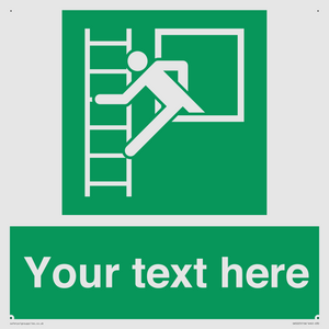 Custom Emergency Escape Ladder Sign